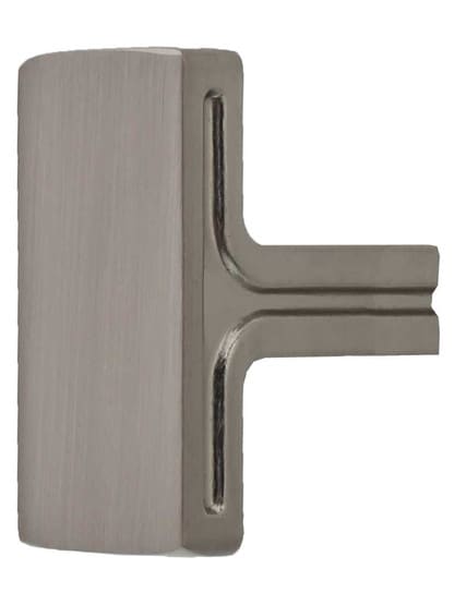 Anwick Rectangle Cabinet Knob - 5/8 inch x 1 1/8 inch in Satin Nickel.